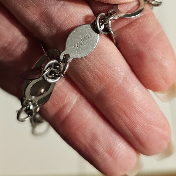 Stainless steel leaves chain bracelet - Picture 3 of 3